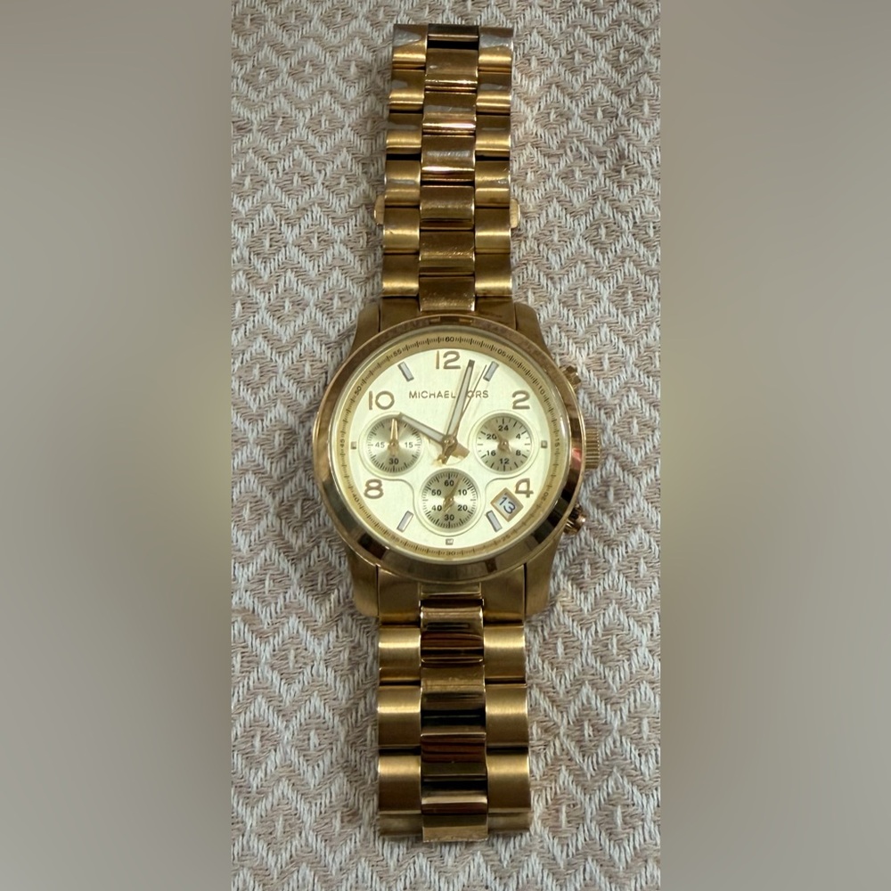 Michael Kors Women’s 5055 Gold-Tone Chronograph Watch